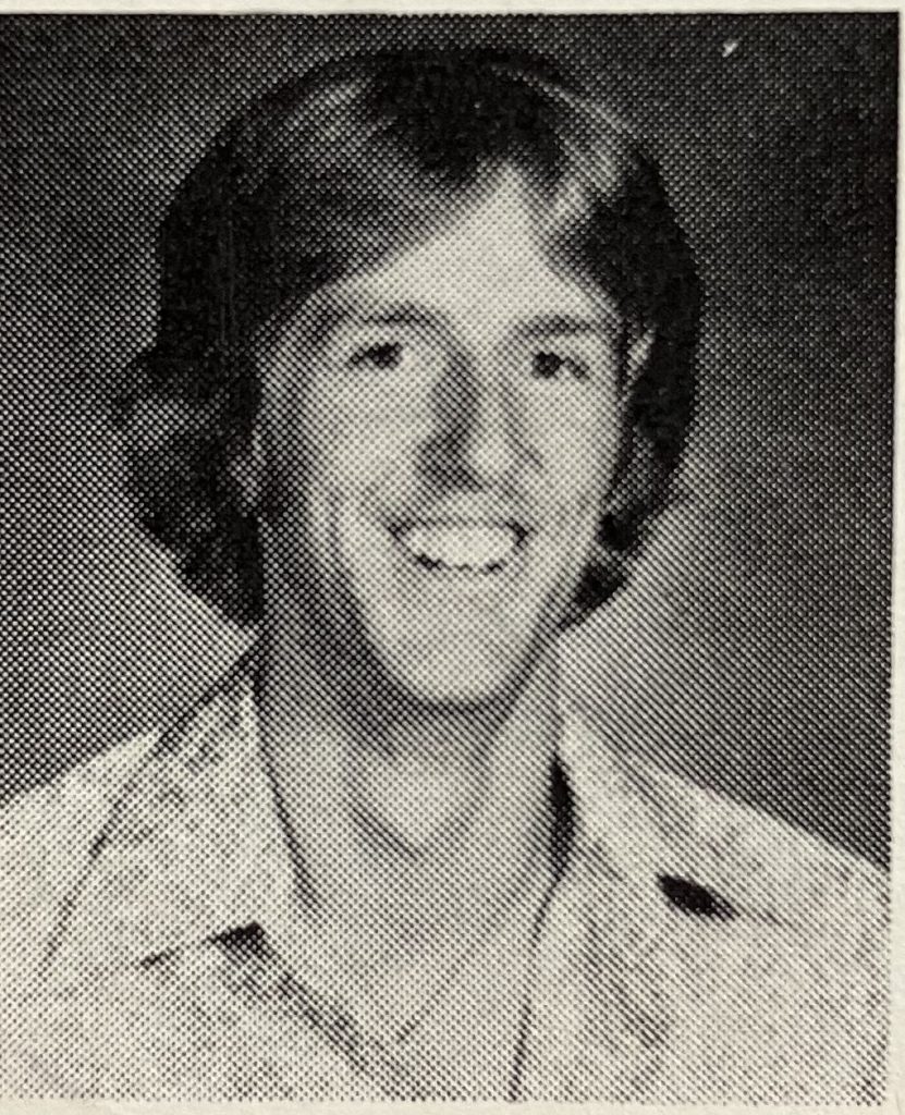 Black and white picture of Patrick Godar (1979 Branham yearbook)