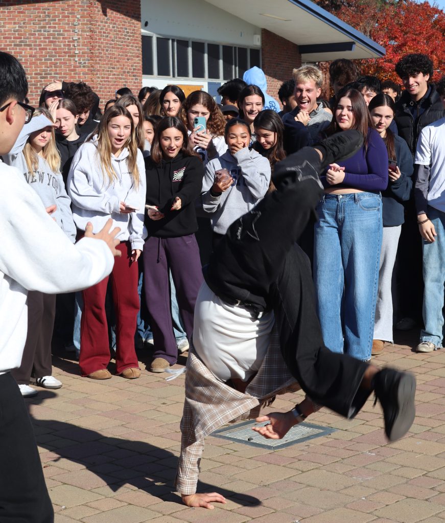 Kibum Park (10) does a handstand during the walkout.