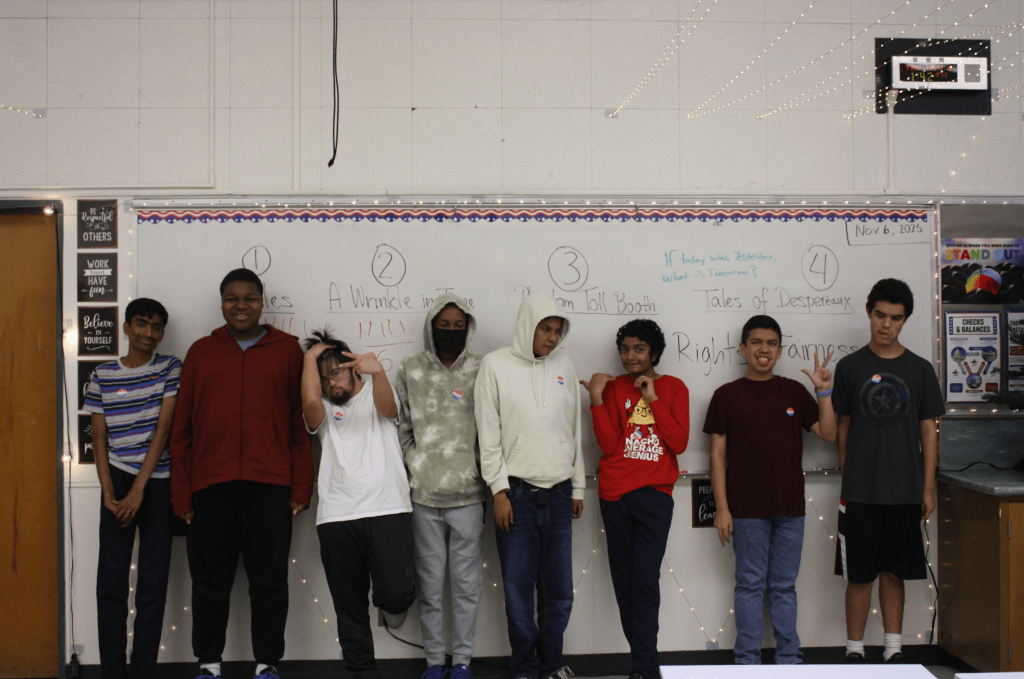 Brianna Gassmann/Bear Witness Students from Tadeo's class pose for a group photo.